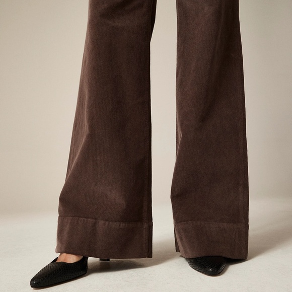JCREW Size 27 Wide-Leg Corduroy Trouser in Dark Chocolate $148 BT922 - Picture 4 of 7